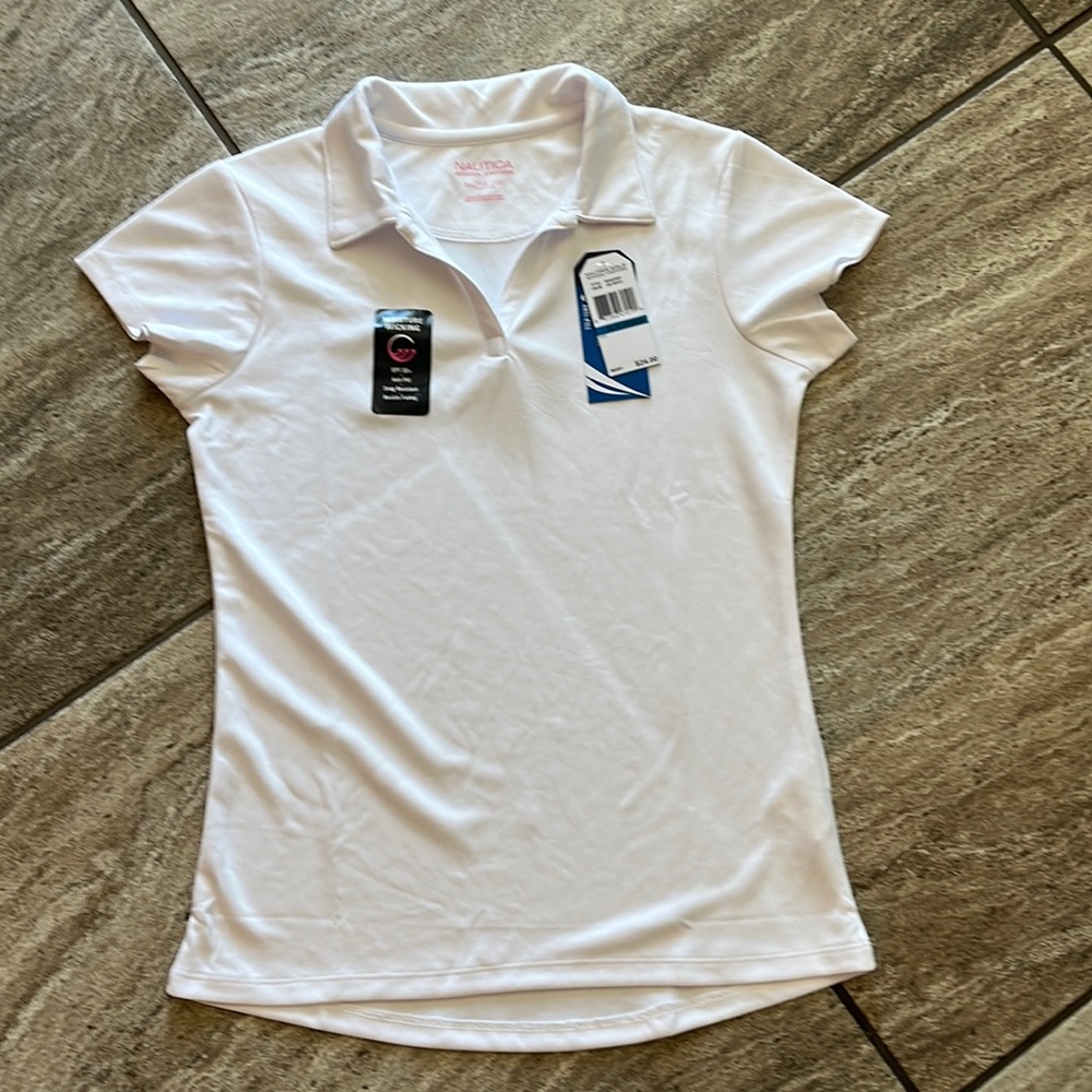 NWT, white uniform shirt
